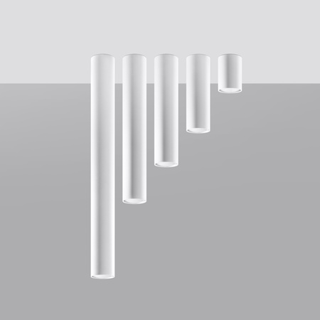 Lampa sufitowa, oprawa LAGOS 60 metalowa biała Sollux Lighting SL.0999