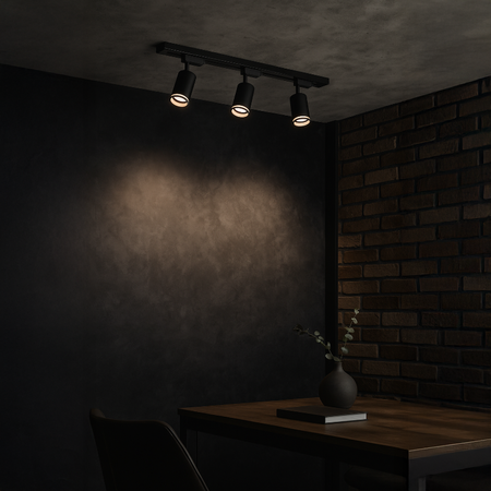 Zestaw Oprawa Pipe Ring Track Czarny 3xGU10 1m Milagro ML2083