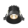 Okragłe czarne oczko podtynkowe o średnicy 6cm LED 3000K Round DL058-7W3K-B Maytoni
