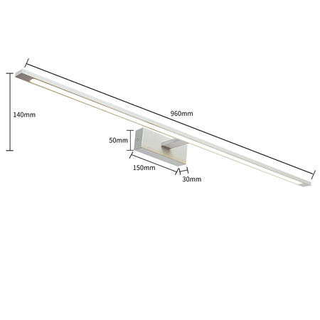 Kinkiet Isla XXL chrom 96cm IP44 LED CCT Light Prestige GS-LWB-32W CH CCT