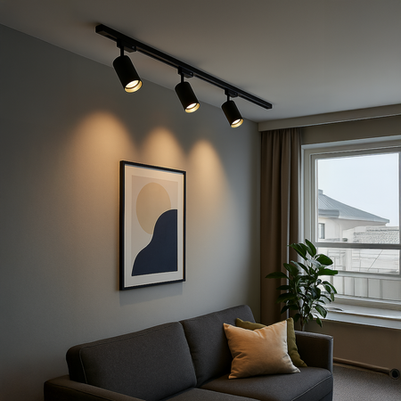 Track Spot Pipe Czarny 1xGU10 3-obwodowy Milagro ML2062