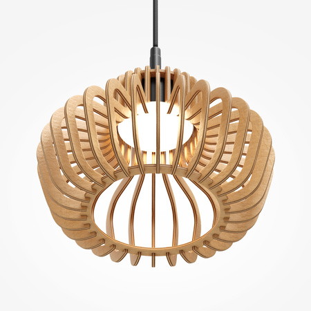 Lampa wisząca drewniana 26,5cm LED Namiki Maytoni MOD465PL-L12BK2
