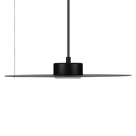 Minimalistyczna lampa wisząca czarny talerz z regulacją kąta zawieszenia PIATTO 1xGX53 fi 350mm Milagro MLP2909