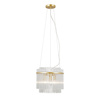 Złota lampa wisząca glamour szklane rurki 3xE14 Bonte Italux PND-40929-3A-GD