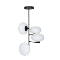Lampa sufitowa OMI 4xG9 LED Zuma Line 1200 - 4-punktowa czarna nowoczesa lampa do salonu