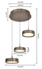 Lampa wisząca trójka okrągła Valensole brąz Aviano Lighting 5062-321