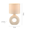 Lampka stołowa ceramiczna beżowa z abażurem CARARA 1xE27 Just Light 14193-39