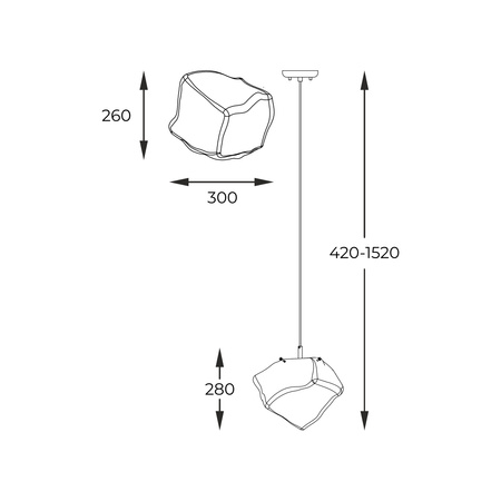 Lampa wisząca ROCK E27 Zuma Line P0488-01B-U8AC