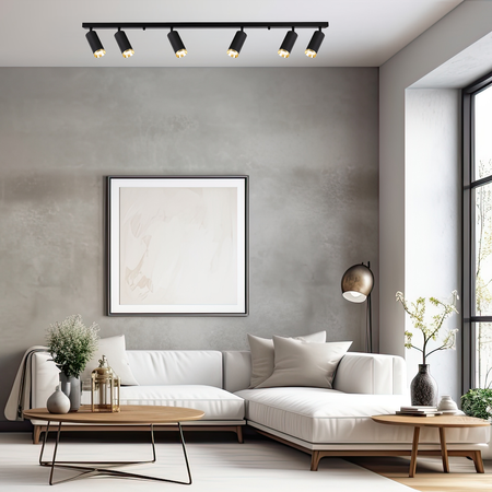 Oprawa Mica Spot Czarny + Złoty 6xGU10 Milagro ML2102