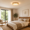 Okrągła lampa sufitowa 60cm DORMA WOOD JUTA 4xE27 Tk Lighting 11791