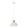 Lampa wisząca metalowa w kolorze białym o średnicy 30cm 1xE27 Pegai Italux PND-62221-1-WH