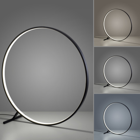 Lampa podłogowa duży czarny okrąg 100cm LED HULA Paul Neuhaus 320-18 sterowana pilotem