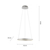 Lampa wisząca aluminiowy okrąg 39cm RITUS Just LIght LED 3000K z funkcją ściemniania SwitchMo 15393-95