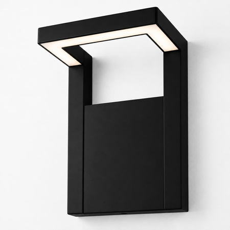 Czarny kinkiet ogrodowy LED z ramą BERGAMO Kaja Lighting K-8253