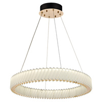 Lampa wisząca Deluxe złoty okrąg kryształowy 70cm 35W LED Milagro ML2780