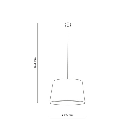 Lampa wisząca stożek z lnu FORMO SABIA LEN 1xE27 Tk Lighting 11317