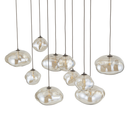 Lampa wisząca dziesięć zwisających nieregularnych kloszy NEBIA NEW BROWN 10XG9 Tk Lighting 11793