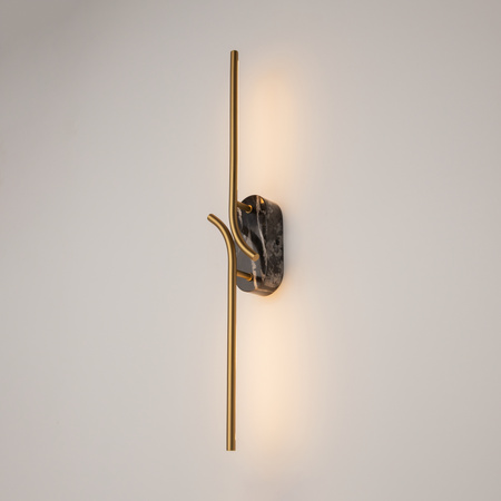 Kinkiet złoty z podstawą marmurową LED 3000K podświetlający ściane Renaissance MOD256WL-L5BS3K3 Maytoni