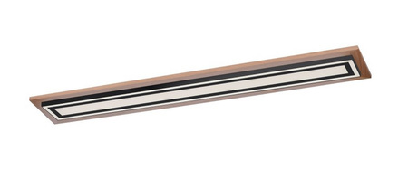 Lampa sufitowa prostokątna PALMA LED z elementem drewna Paul Neuhaus 6142-79 sterowana pilotem