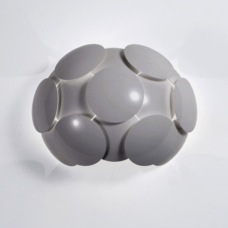 Lampa ścienna Santina GR z szarego tworzywa Italux W0317-01A-U1GM