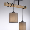 Lampa wisząca dwa zwisające abażury na drewnianej belce GREEN TRIBU 2xE27 Just Light 15782-29