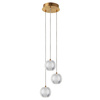 Lampa wisząca Brillant 3 złota LED CCT Light Prestige LP-3303/3P GD