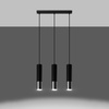 Lampa wisząca LOOPEZ 3L czarny/chrom Sollux SL.0942