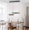  Lampa wisząca dwa czarne okręgi ESKO Paul Neuhaus 2360-18 sterowana pilotem