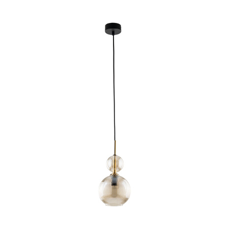 Lampa wisząca pojedyńcza koniakowe ryflowane szkło SOPHIA COGNAC 1xE14 Tk Lighting 11040
