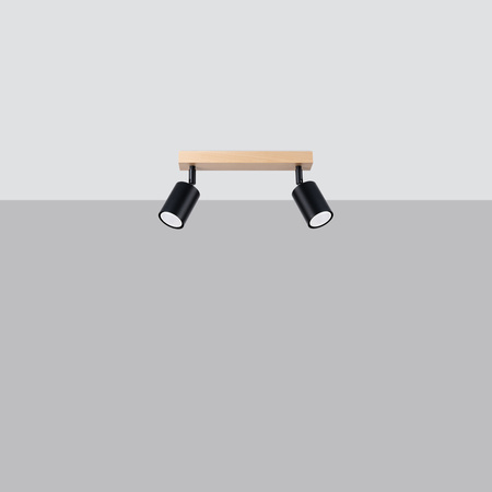 Plafon VERDO 2 czarny Sollux SL.1291