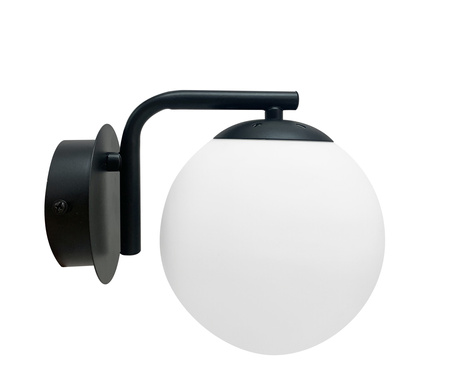 AMADEO lampa kinkiet czarny 1x40W E14 klosz biały Candellux 21-35448