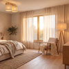 Lampa sufitowa dwa abażury lniane na drewnianej podstawie VIGA SHADE SOSNA 2xE27 Tk Lighting 11769