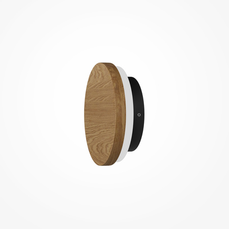 Kinkiet koło o średnicy 15cm z drewna podświetlający ściane Basic Texture Maytoni MOD461WL-L5BGK
