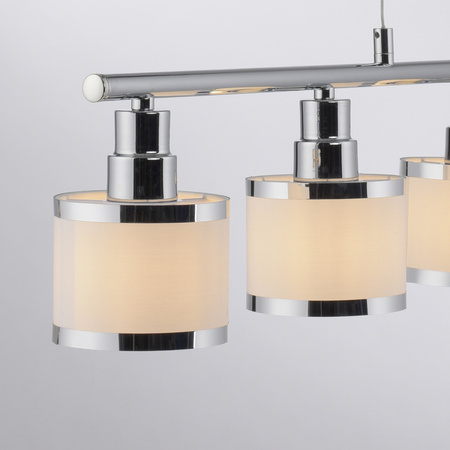 Lampa wisząca pięć szklanych kloszy na chromowanej belce  ACCOR Just Light 5xE14  15375-17