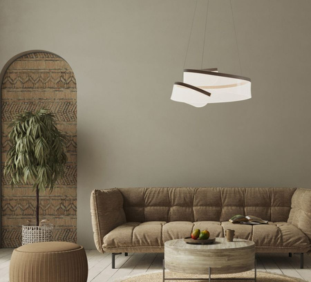 Lampa wisząca RUSTIN 54cm LED w kolorze kawowym Italux PND-58728-45W-3K