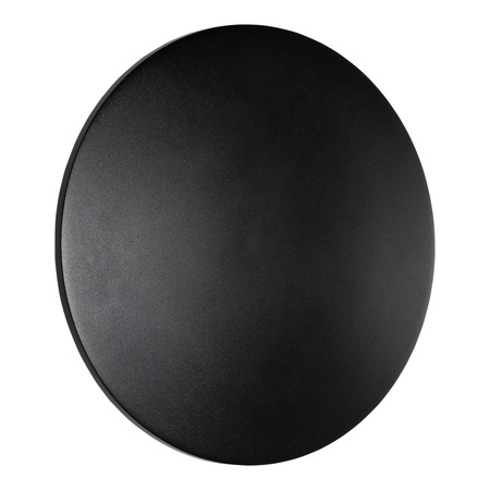 Czarny okrągły płaski kinkiet podświetlający elewacje 30cm IP65 ARIA LED XL Nowodvorski 11572