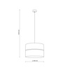 Lampa wisząca boho dzielony abażur 38cm z juty i imitacji drewna DORMA WOOD JUTA 1xE27 Tk Lighting 11786