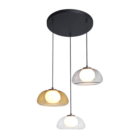 Lampa wisząca Ainale 3xG9 Italux PND-54637-3-BK-SG