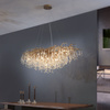 Bardzo duża lampa wisząca 150x75cm gałązki ze szklanymi elementami MOSIĄDZ ICICLE Paul Neuhaus 2031-11