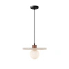 Lampa wisząca koło z trawertynu i szklana kula 1xG9 Maxlight P0650 Lando
