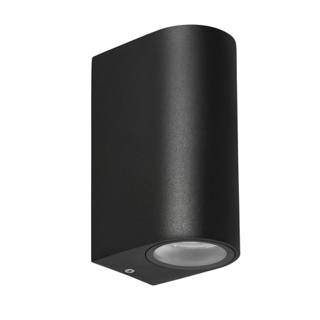 Lobelia lampa ogrodowa elewacyjna zaokrąglona 9,4x15cm czarny 2x35W GU10 IP44 Candellux 22-32294