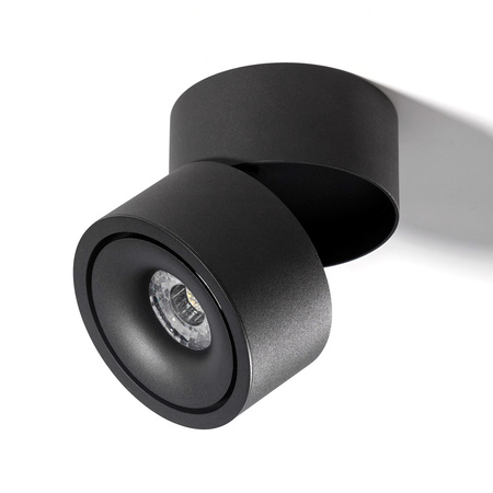 Czarna oprawa natynkowa z ruchomą głowicą COSTA 12W CCT SWITCH BK AZZARDO AZ6031