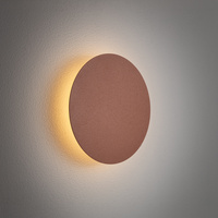 Płaski okrągły kinkiet 15cm z metalu w kolorze terakota RING LED S 3000K Nowodvorski 12660