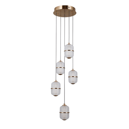 Lampa wisząca Alani złota LED 3000K Italux PND-34375-5-HBR