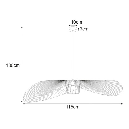 Lampa wisząca KP-21 CZARNY z serii KAPELUSZ Kaja Lighting