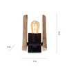 Kinkiet drewniany na dekoracyjną żarówkę LOG 1xE27 Just Light 15701-79