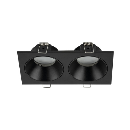 Podwójne oczko wpuszczane czarne IP65 PRISMA DUO BLACK 2xGU10 Tk Lighting 10579