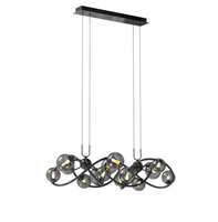 Lampa wisząca NANCY 14 czarny chrom Wofi Premium 7014-1405