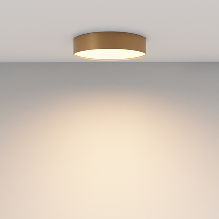 Plafon o średnicy 30cm ze złotą matową obramówką LED 3000K Zon C032CL-36W3K-RD-MG Maytoni