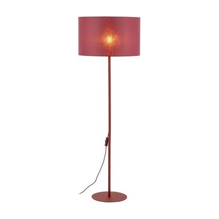 Lampa podłogowa abażur walcowy 50cm w kolorze burgund DALUM 1xE27 Tk Lighting 16230